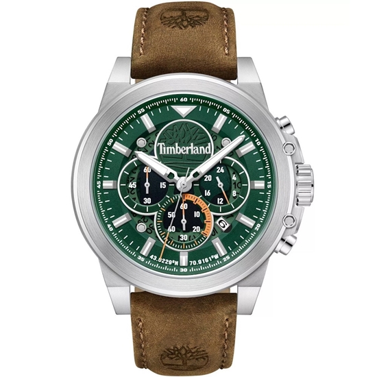 Picture of Timberland Green Dial and Dark Brown Strap Watch