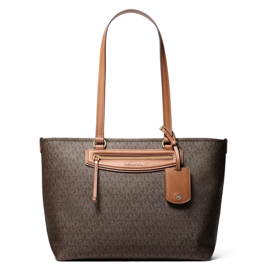Picture of Michael Kors Jet Set Travel Medium E/W Zip Tote - Brown/Acorn
