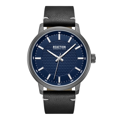 Picture of Kenneth Cole Reaction Quartz Mens Watch- Black Strap/Blue Dial