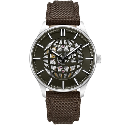 Picture of Kenneth Cole NY Men's Dark Brown Strap & Green Dial Watch