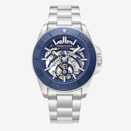 Picture of Kenneth Cole NY Men's Silver Bracelet & Blue Dial Watch