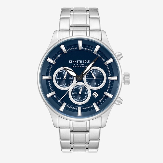 Picture of Kenneth Cole NY Men's Silver Bracelet & Blue Dial Watch