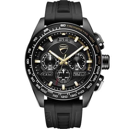 Picture of Ducati Men's Chrono Watch with Black Dial & Strap