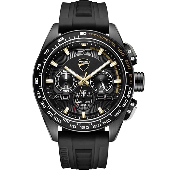 Picture of Ducati Men's Chrono Watch with Black Dial & Strap