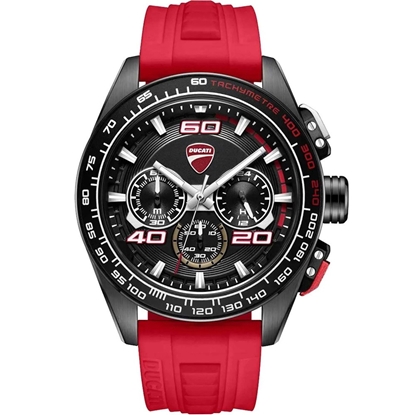 Picture of Ducati Men's Chrono Watch with Grey Dial & Red Strap