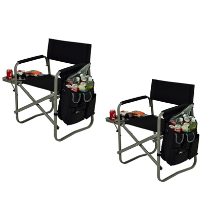 Picture of Picnic at Ascot Set of Two Directors Chairs - Black