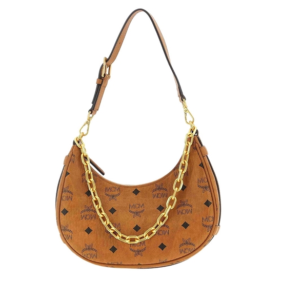 Picture of MCM Aren Visetos Small Hobo - Cognac