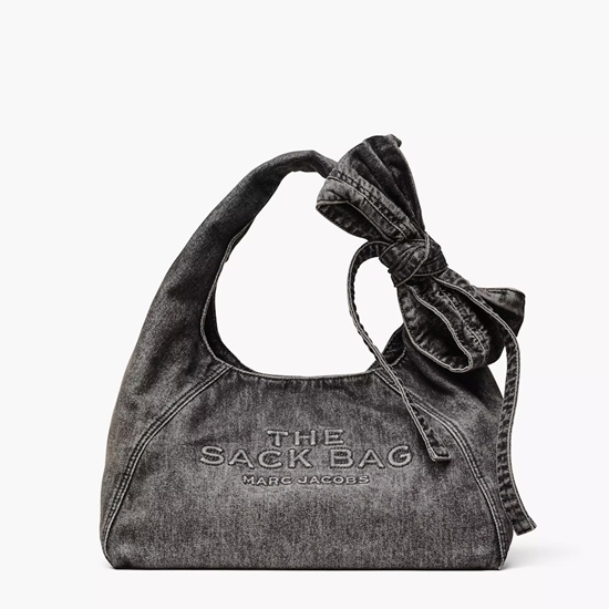Picture of Marc Jacobs Denim Bow Sack Bag - Black Wash