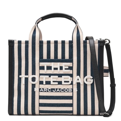 Picture of Marc Jacobs Stripe Canvas Medium Tote Bag - Blue Sea Multi