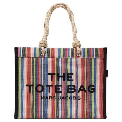 Picture of Marc Jacobs Stripe Mesh Rope Large Tote Bag - Red Multi