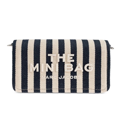 Picture of Marc Jacobs Stripe Canvas The Mini Bag - Blue Sea Multi