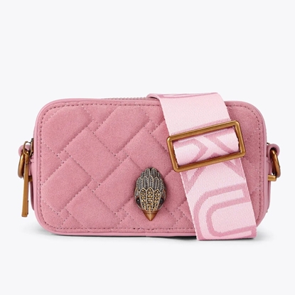 Picture of Kurt Geiger 2-Zip Small Kensington Camera Bag - Pink Suede