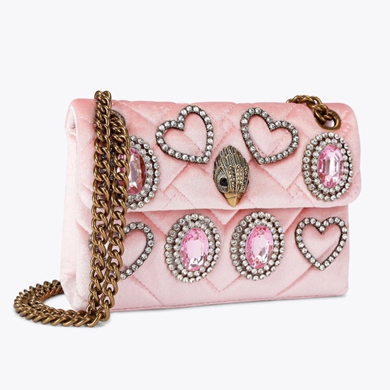 Picture of Kurt Geiger Velvet Mini Kensington - Pale Pink