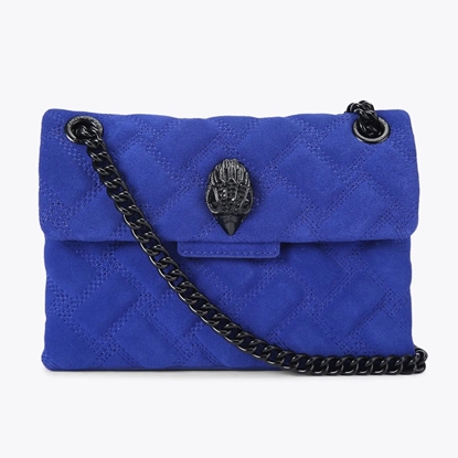 Picture of Kurt Geiger Kensington String Tote - Blue Suede/Leather