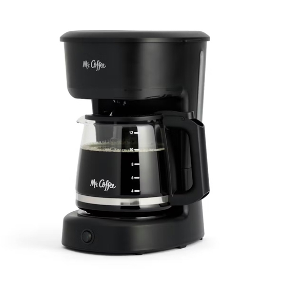 Picture of Mr. Coffee 12-Cup Black Coffee Maker with Glass Carafe