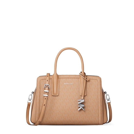 Picture of Michael Kors Laila Signature Small Satchel - Peanut