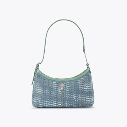 Picture of Kurt Geiger Fabric Kurt Mini Shoulder Bag - Blue/Pale Combo