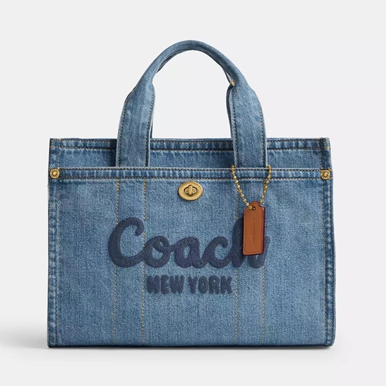Picture of Coach Denim Cargo Tote 26 - Indigo