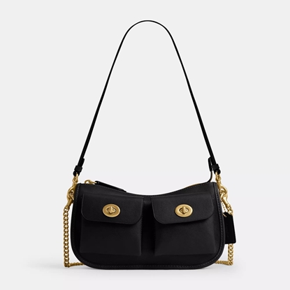 Picture of Coach Twin Turnlock Waverly Bag - Black