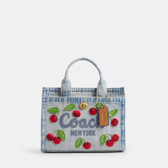 Picture of Coach Cherry Denim Cargo Tote 20 - Denim Multi