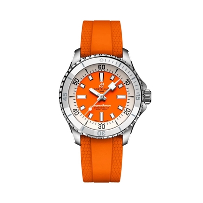 Picture of Breitling Superocean Automatic 36 with Orange Strap