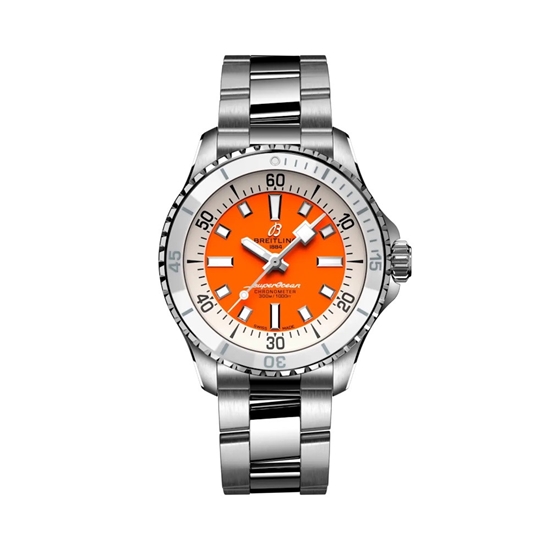 Picture of Breitling Superocean Automatic 36- Stainless Steel/Orange Dial