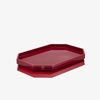 Picture of Baccarat Octogone Small Tray - Red