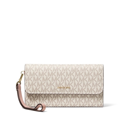 Picture of Michael Kors Jet Set Sig. Medium Flap Wristlet