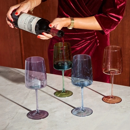 Picture of Wine Enthusiast Lustre Colored Wine Glasses