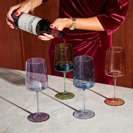 Picture of Wine Enthusiast Lustre Colored Wine Glasses