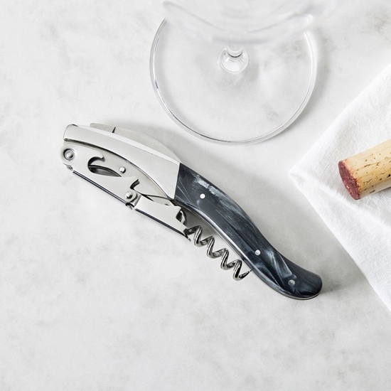 Picture of Wine Enthusiast Faux Horn Double Hinged Executive Corkscrew