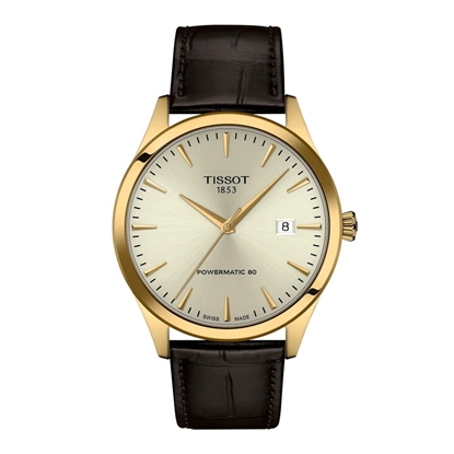 Picture of Tissot Classic Dream 40MM Watch with Gold Case & Black Strap