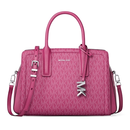 Picture of Michael Kors Laila Signature Small Satchel - Raspberry