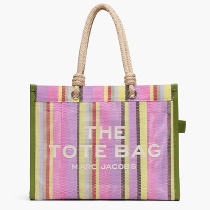 Picture of Marc Jacobs Stripe Mesh Rope Large Tote - Purple Multi