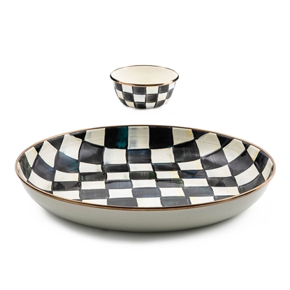 Picture of MacKenzie-Childs Courtly Check Chip & Dip Set