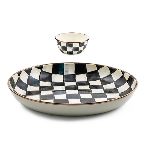 Picture of MacKenzie-Childs Courtly Check Chip & Dip Set