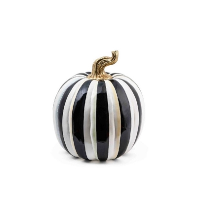 Picture of MacKenzie-Childs Courtly Stripe Glossy Large Pumpkin