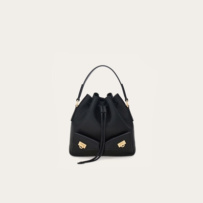 Picture of Ferragamo Multipocket Bucket Bag - Black