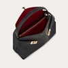 Picture of Ferragamo Hug Soft Bicolor Shoulder Bag M - Black/Burgundy