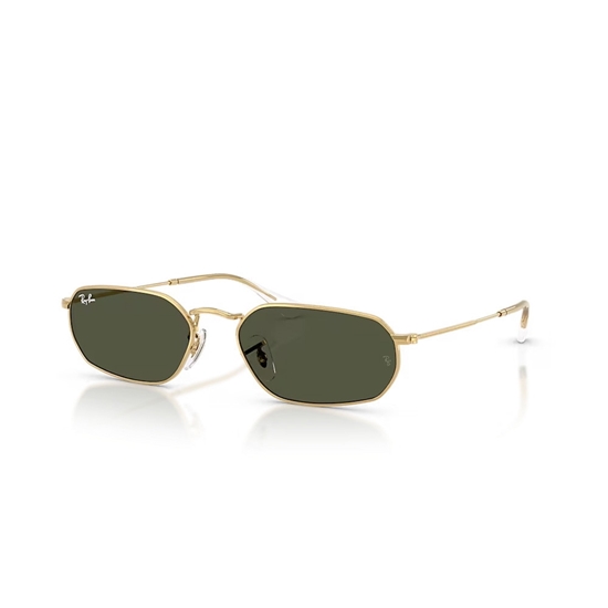Picture of Ray-Ban Polished Arista Gold Sunglasses with Green Lens