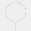 Picture of Nadri Tennis Y Necklace - Rhodium
