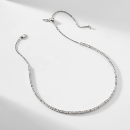 Picture of Nadri Love All Necklace - Rhodium