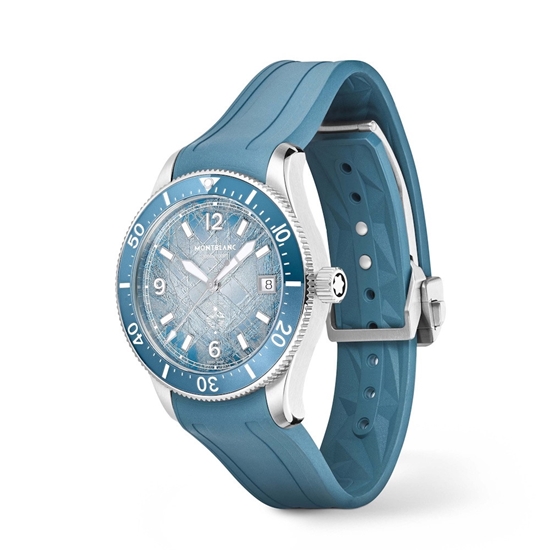 Picture of Montblanc Iced Sea Automatic Date 0 Oxygen Watch - Light Blue