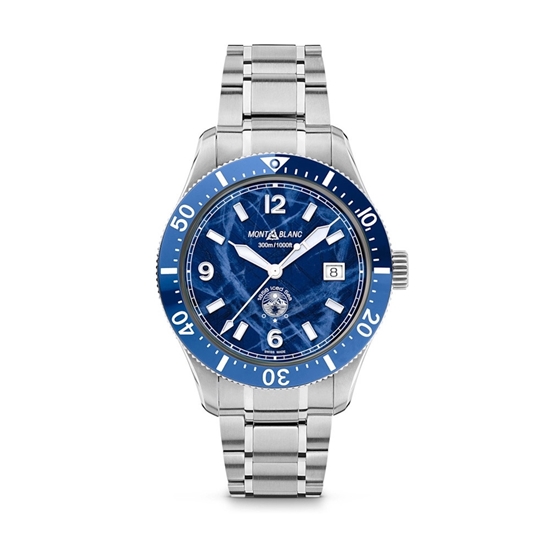 Picture of Montblanc Iced Sea Automatic Date Watch with Blue Dial