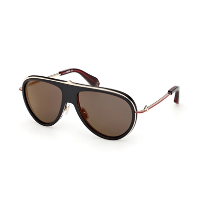 Picture of Louboutin Gold Metal Sunglasses with Gradient Red Lens