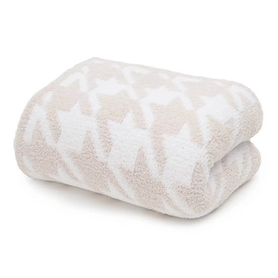 Picture of Kashwere Large Houndstooth Throw - Bone/White