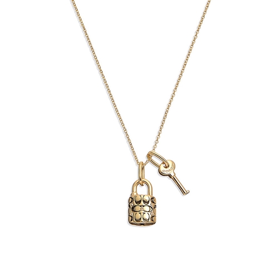 Picture of Coach Quilt C Padlock Key Pendant