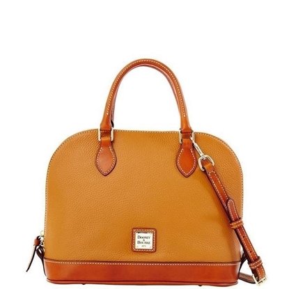 Picture of Dooney & Bourke™ Pebble Grain Zip Zip Satchel - Caramel
