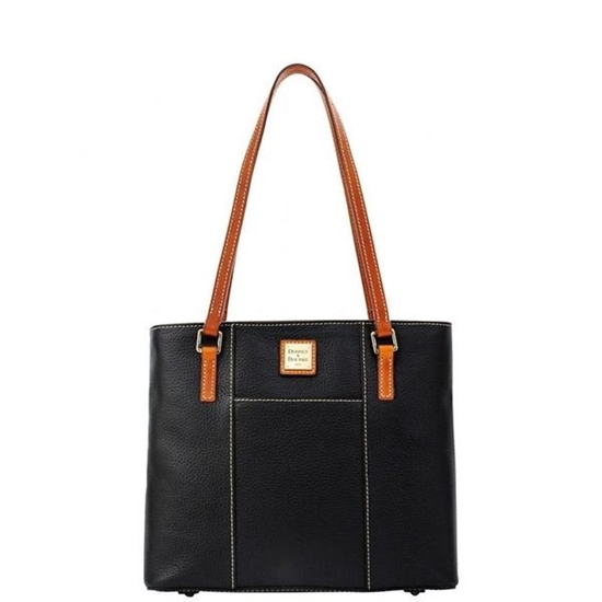 Picture of Dooney & Bourke™ Pebble Grain Lexington Shopper - Black/Tan Trim