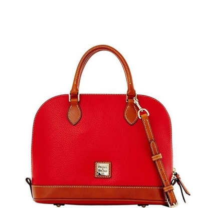 Picture of Dooney & Bourke™ Pebble Grain Zip Zip Satchel - Red